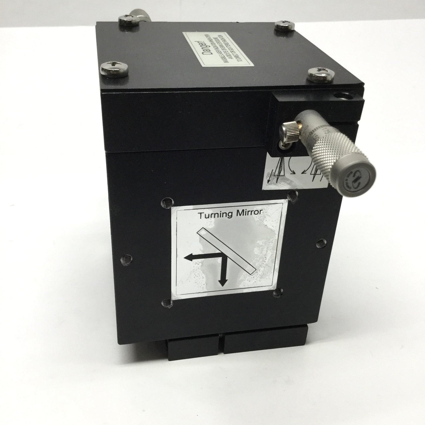 Used Spiricon Cube-Mount Adjustable Turning Mirror for YAG Laser Optics w/Micrometers