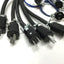 Used Lot of 5 Cinch Jones P-302-CCT/S-302-AB Plug and Sockets, 2-Pin, 250VAC 10A