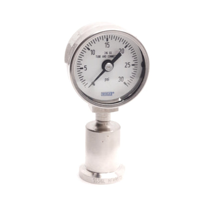 Used Wika M932.2C-A-PG321Z-U-A81A2 Sanitary Gauge, 0-30psi, 3/4in Tri-Clamp