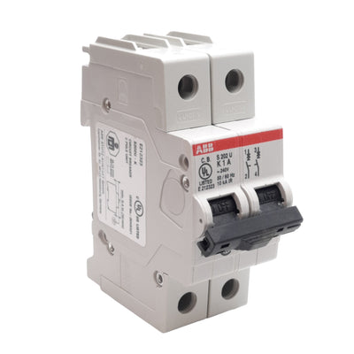 New ABB S202U-K1 Circuit Breaker, K-Curve, 2-Pole, 1A, 240VAC 50/60Hz, DIN Rail