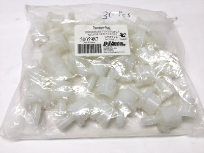 New – Open box Lot of 30 NewAge 5005987 Thermobarb Nylon Adapters, 3/8" Barb x 1/2" NPT Female