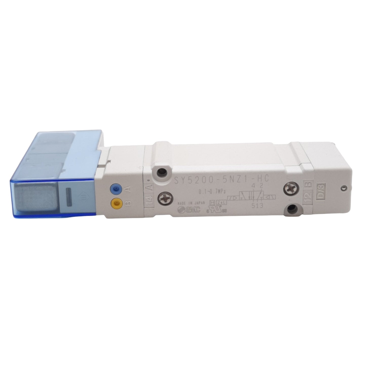 New SMC SY5200-5NZ1-HC Solenoid Valve, 2-Position Double, 0.1-0.7MPa, 24VDC Coil