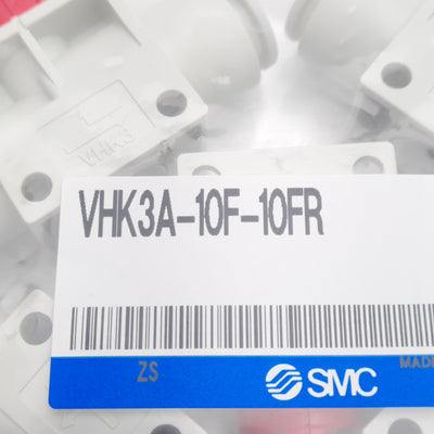 New Lot of 5 SMC VHK3A-10F-10FR Finger Valve, -100kPa to 1.0MPa, ø10mm One-Touch