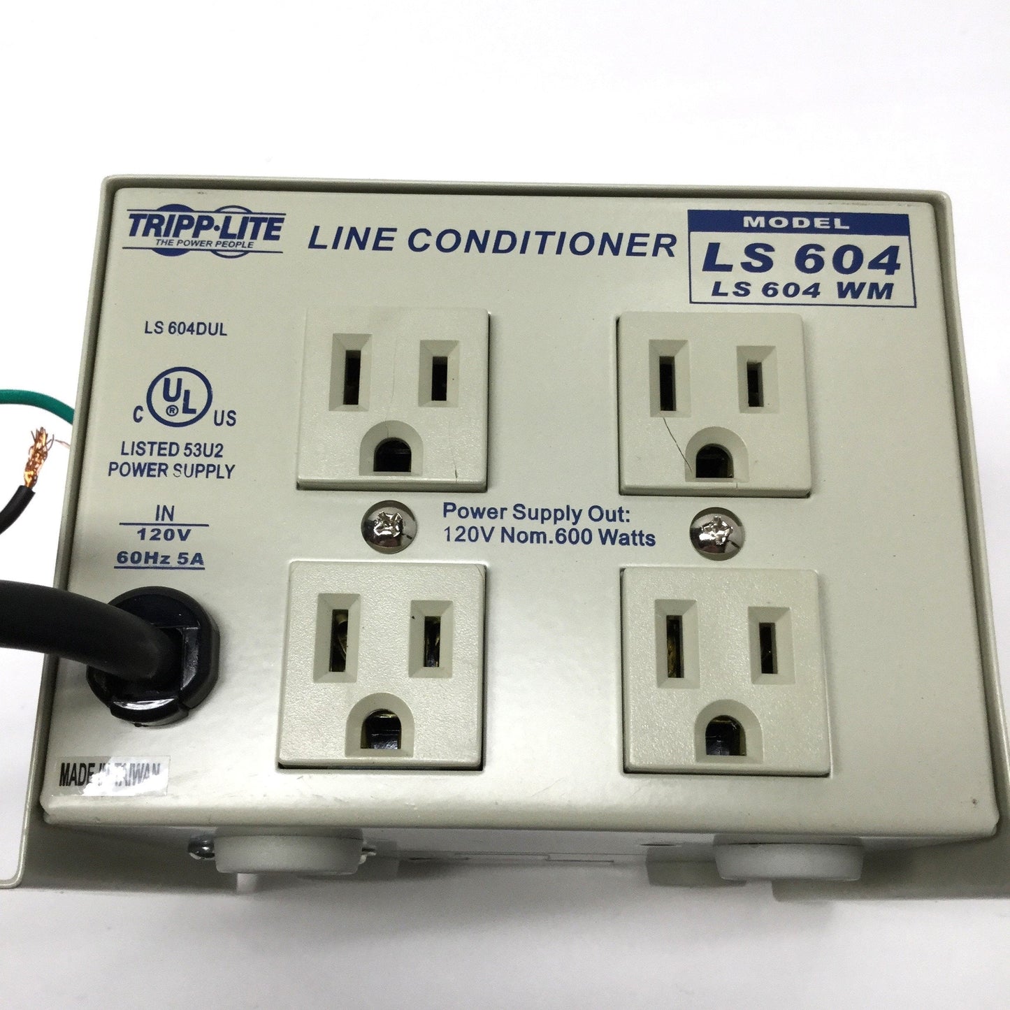 Used Tripp Lite LS604WM Line Voltage Conditioner Regulator 120V 5A In, 120V 600W Out