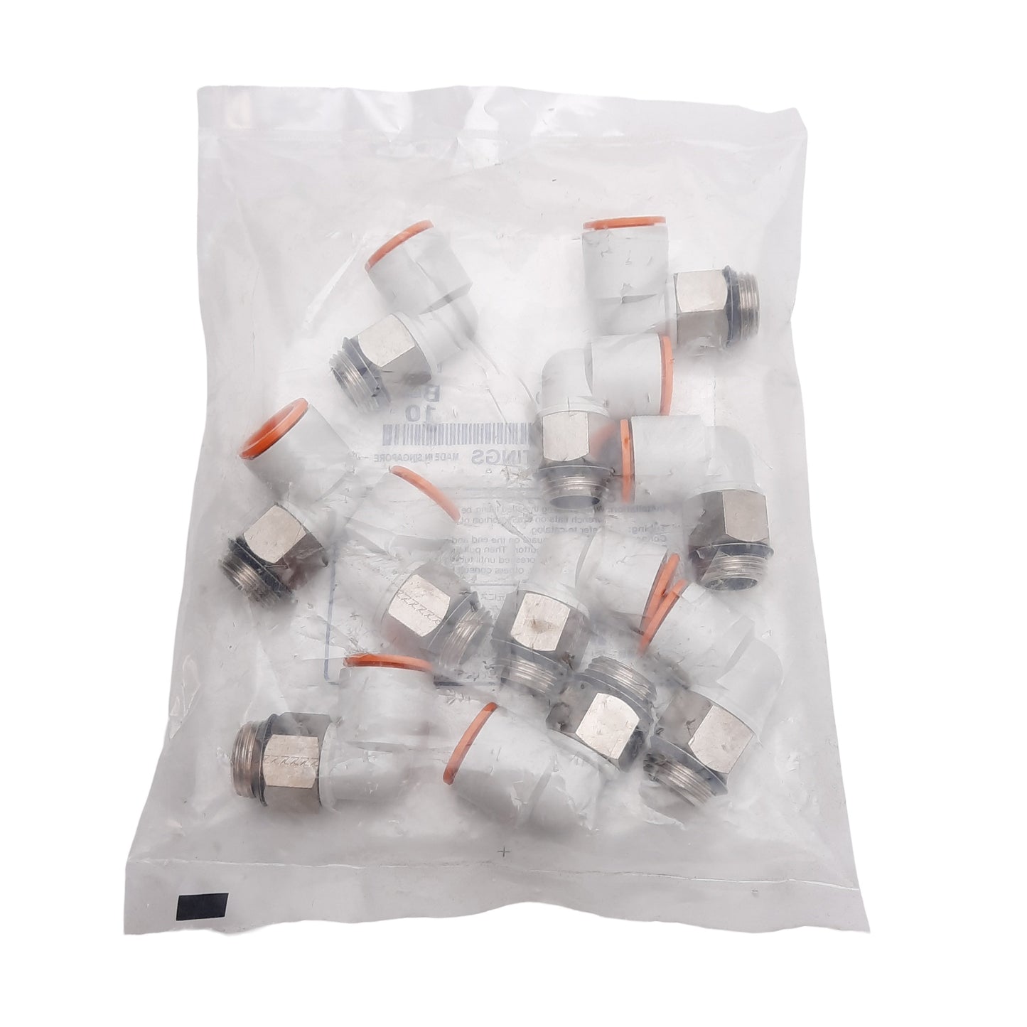 New Lot of 10 SMC KQ2L13-U03N Elbow Fitting -100kPa~1.0MPa, ø1/2in One-Touch, 3/8UNI