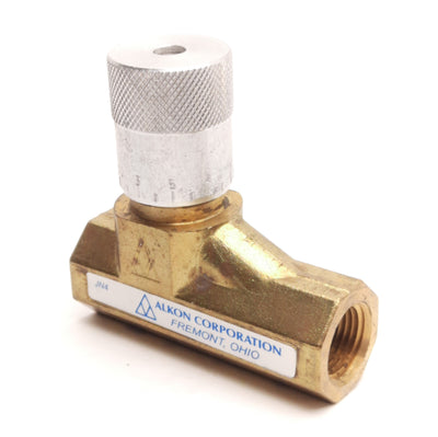 New – Open box Alkon JN4 Hydrualic Flow Control Valve, Brass, 1/2in NPT Female, 1750LPM