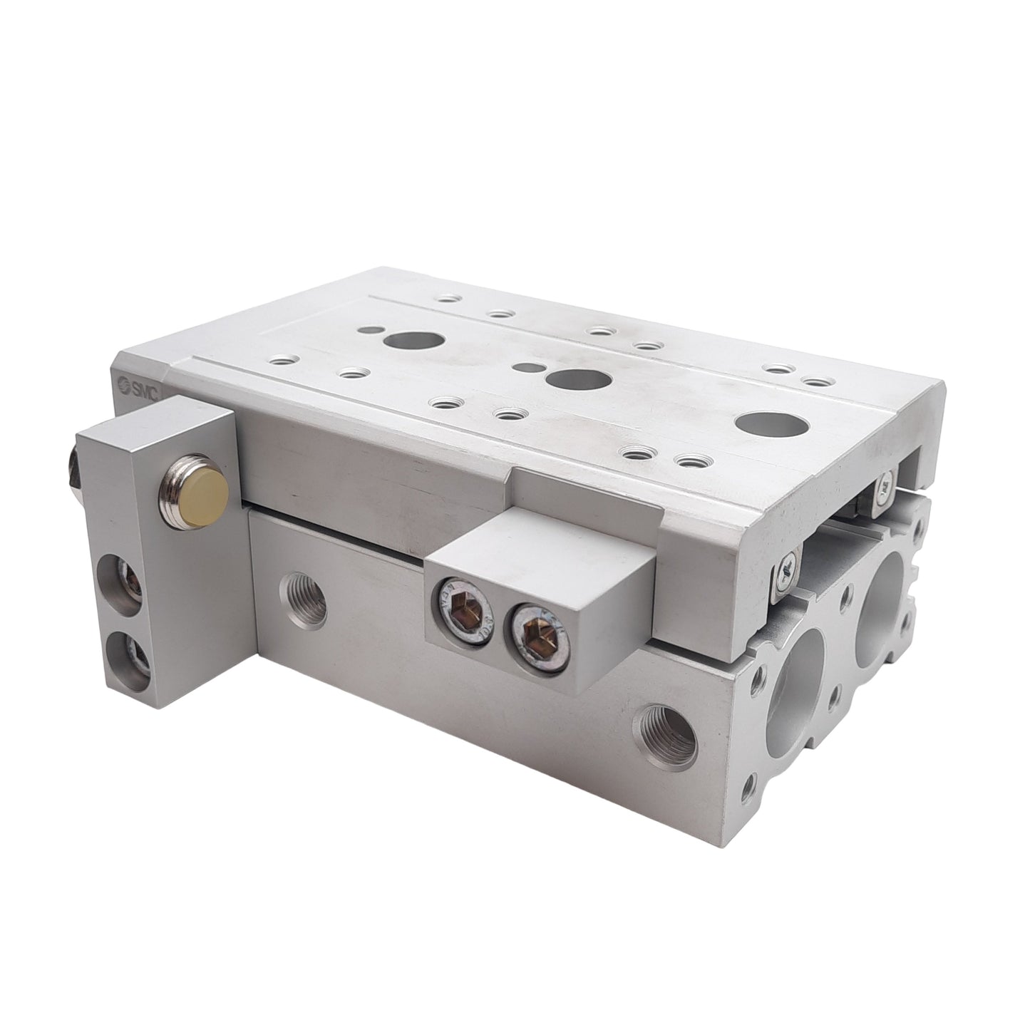 New SMC MXS20L-50AS Symmetric Type Air Slide Table, ø20mm Bore, 50mm Stroke, Rc1/8