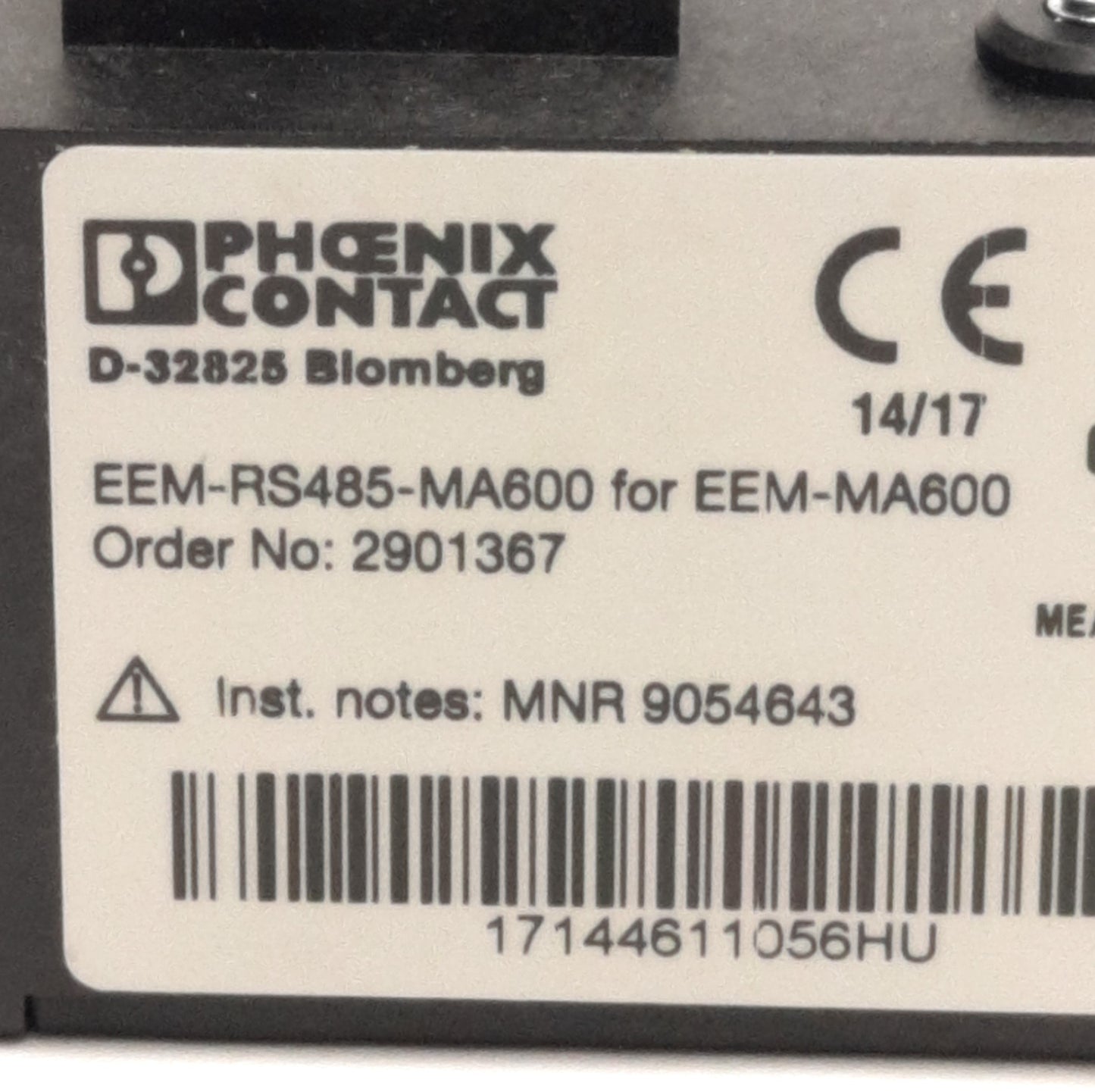 New – Open box Phoenix Contact EEM-RS485-MA600 2901367 Communication Module For EEM-MA600