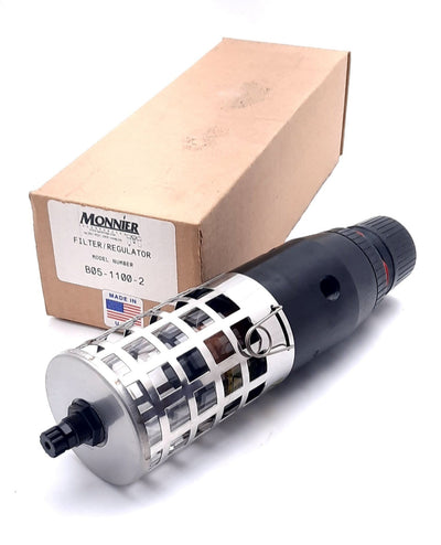New Monnier B05-1100-2 Pneumatic Filter Regulator 150psi, 20 Micron, 1/4" NPT
