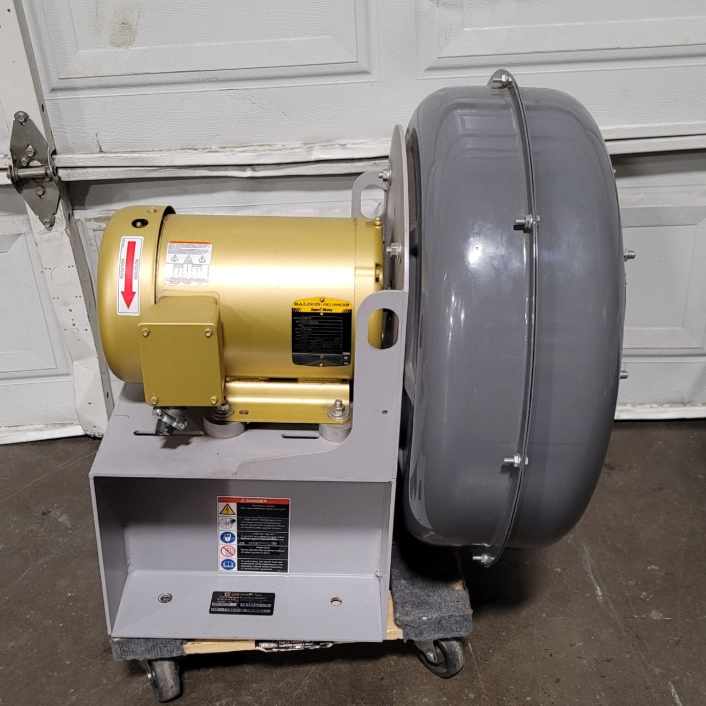 Used Cincinnati Blower SPB1502T35 Die Formed Steel Pressure Blower 5HP, 2941CFM
