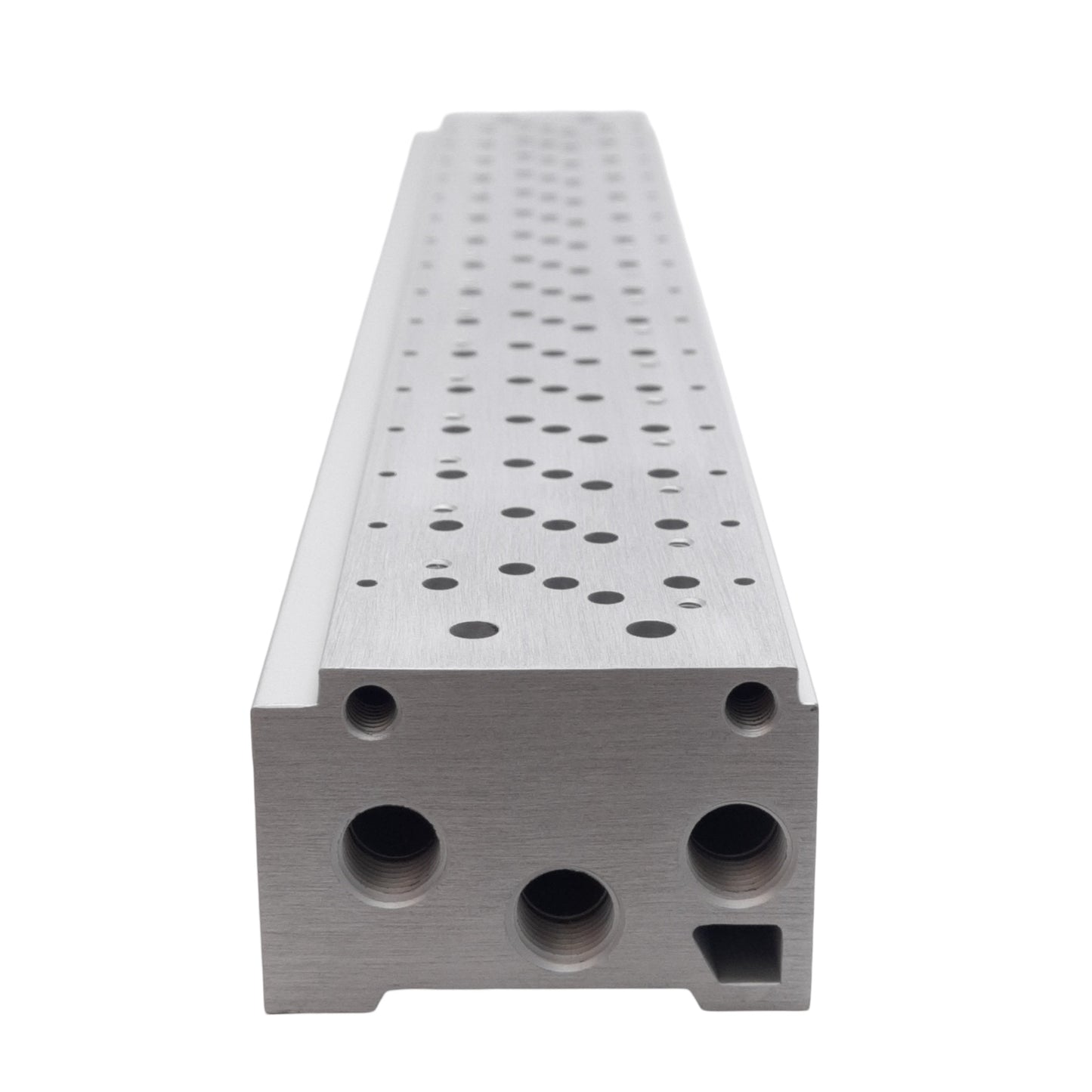 New SMC NVV5Z2-50-161-01T Pneumatic Manifold, Aluminum, 16-Station, 1/8in NPTF