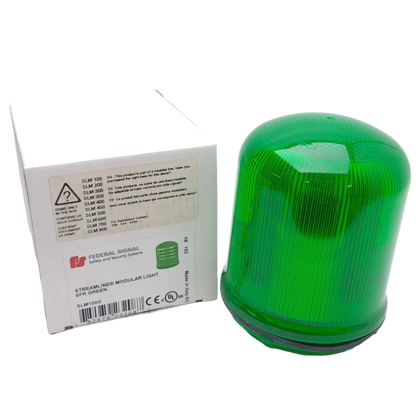 New Federal Signal SLM100G Modular LED Beacon, Green Lens, Steady/Flashing/Rotating