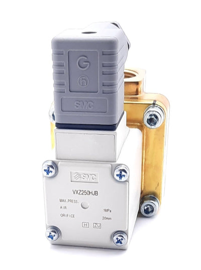 New SMC VXZ250HJB Pilot Op 2 Port Solenoid Valve N.C 9.4Cv 2MPa 1.5MPa 3/4" NPT