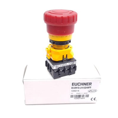 New Euchner ES-XW1E-LV412Q4MFR 105014 Emergency Stop, ø22mm Cutout, 2 NC 1 NO