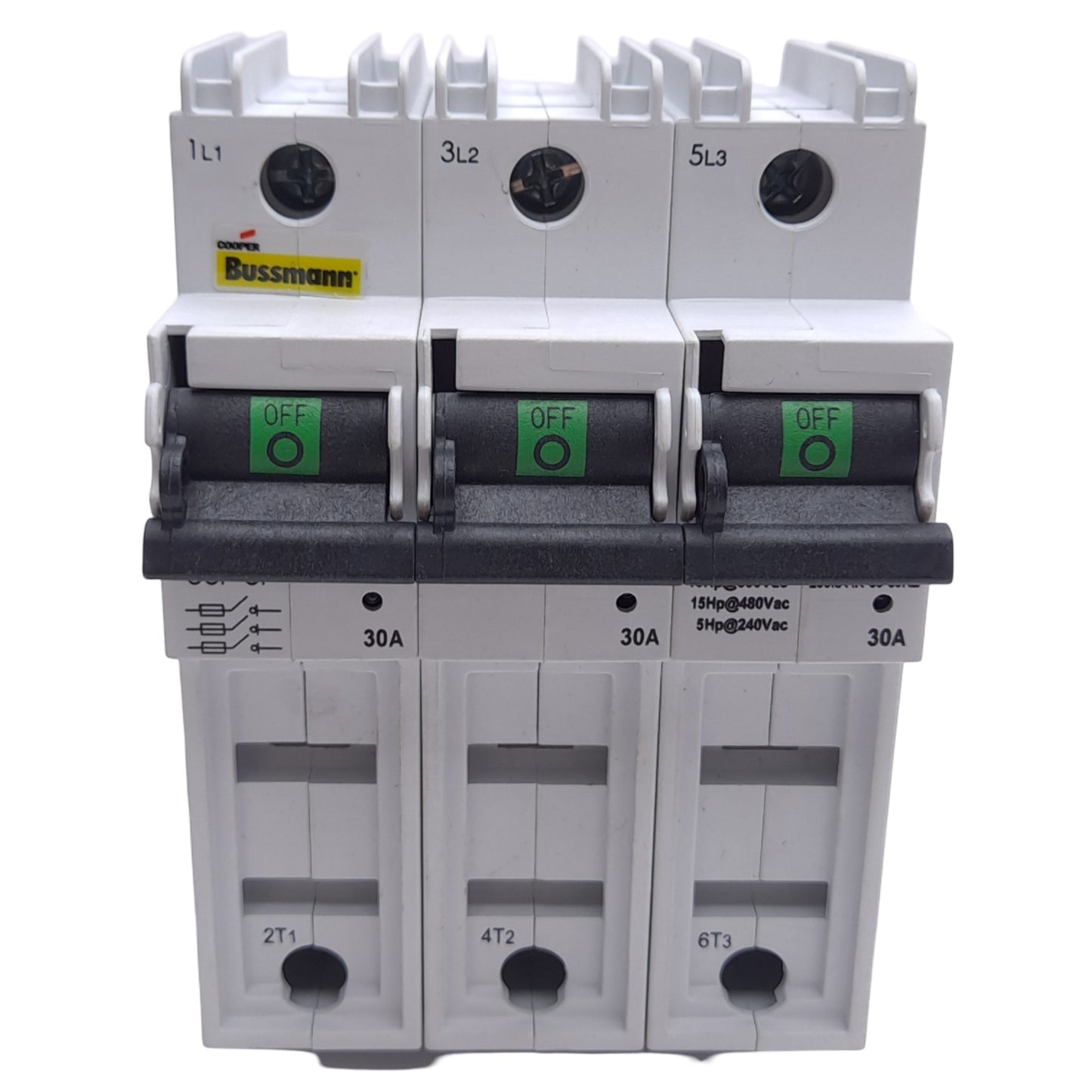 New – Open box Eaton Bussmann CCP-3-30CF Fusible Disconnect Switch, 600VAC/125VDC, 30A, 3-Pole