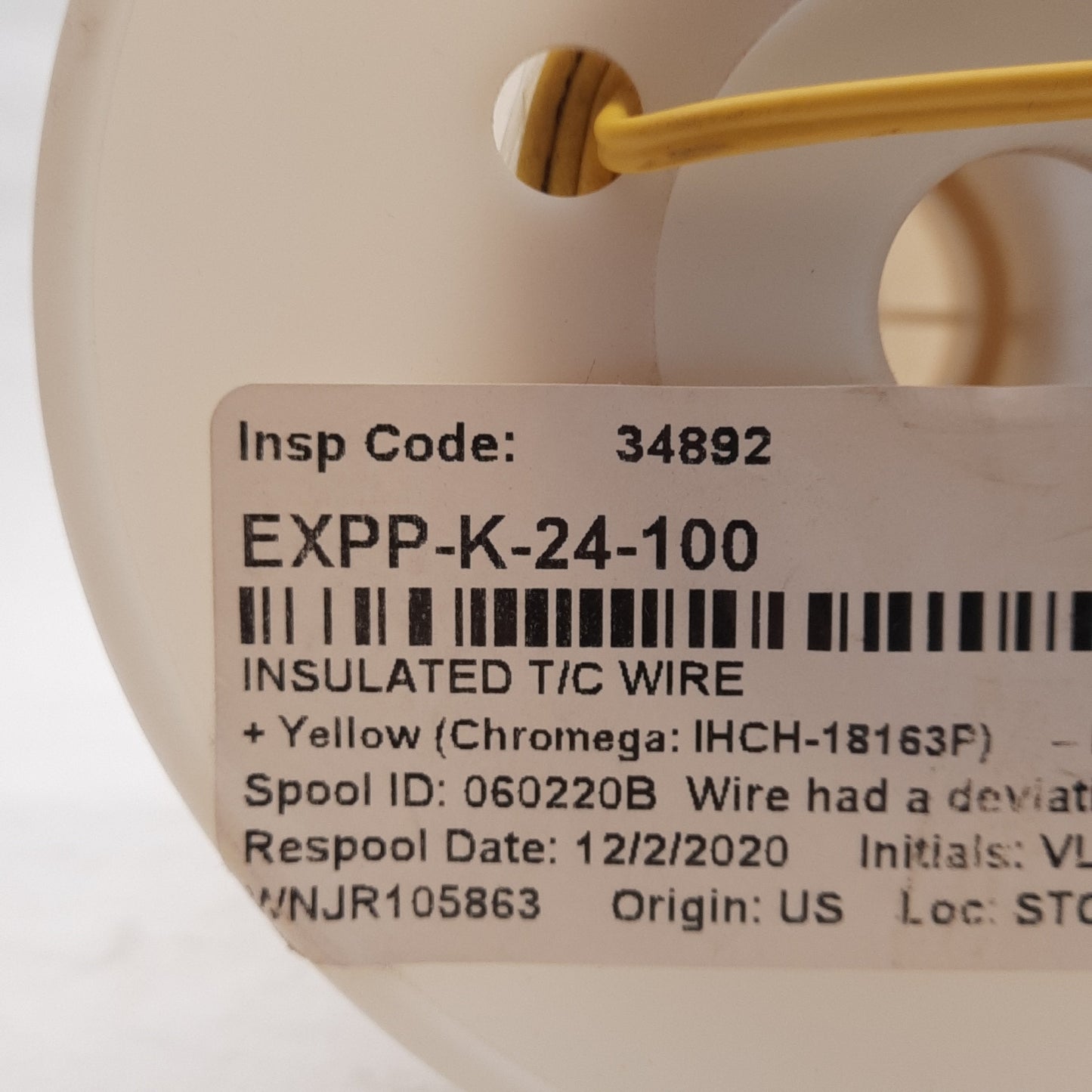 New Omron EXPP-K-24-100 Insulated Thermocouple Wire, K-Type, 221°F Max, 100ft