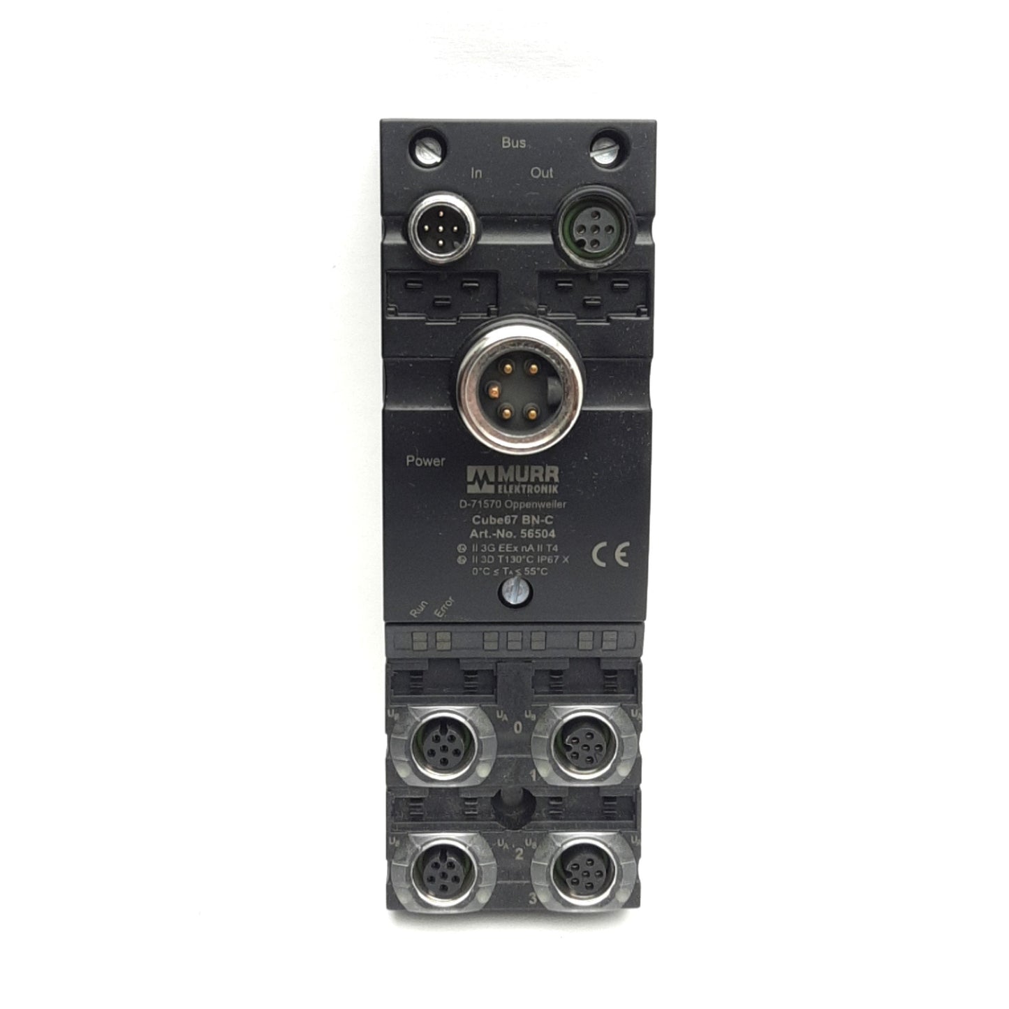 New Murr Elektronik 56504 Cube 67 BUS Node, 7/8" 5-Pin, M12, 24VDC 9A Supply