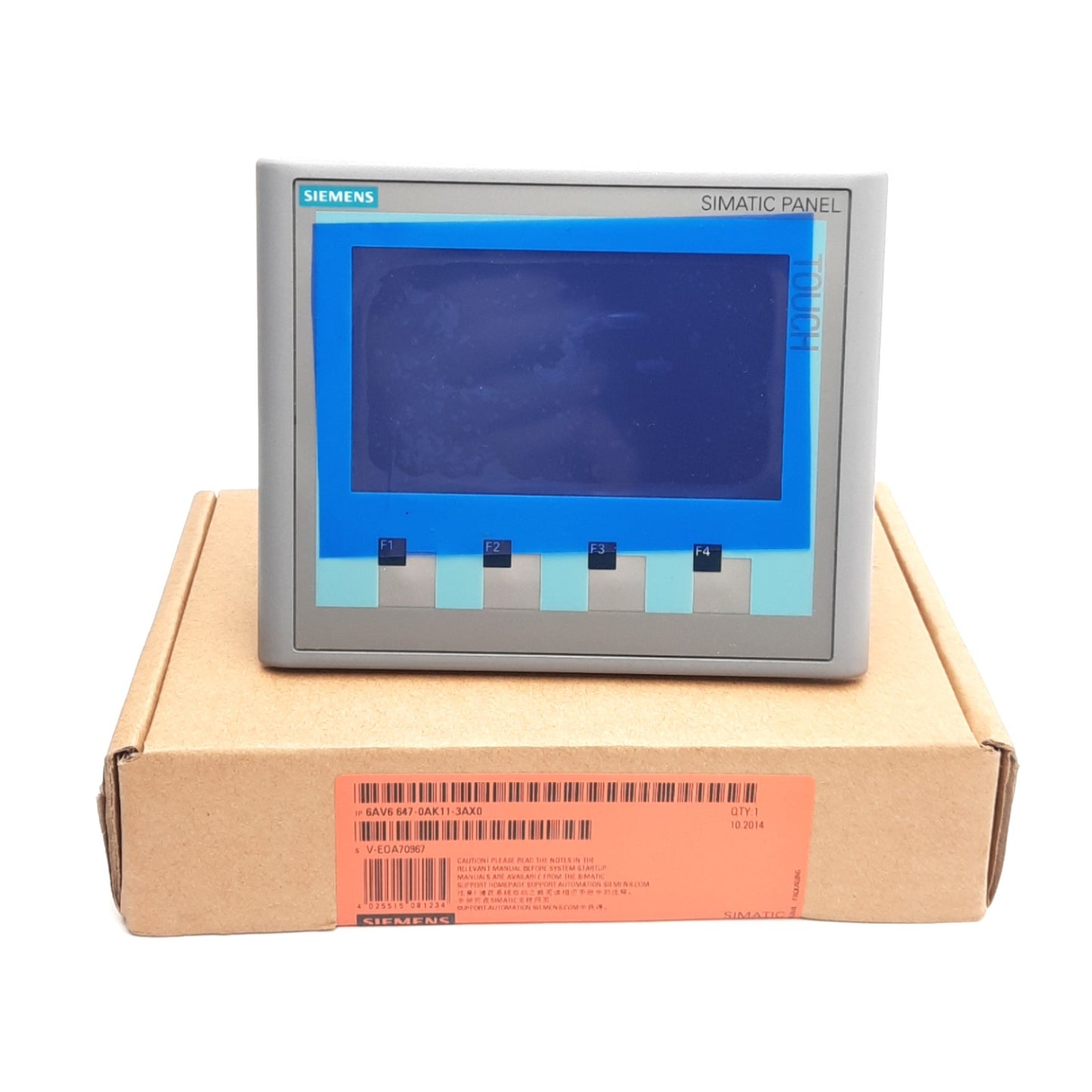 New Siemens 6AV6 647-0AK11-3AX0 Simatic Key/Touch HMI, 4inch TFT, Profinet Interface