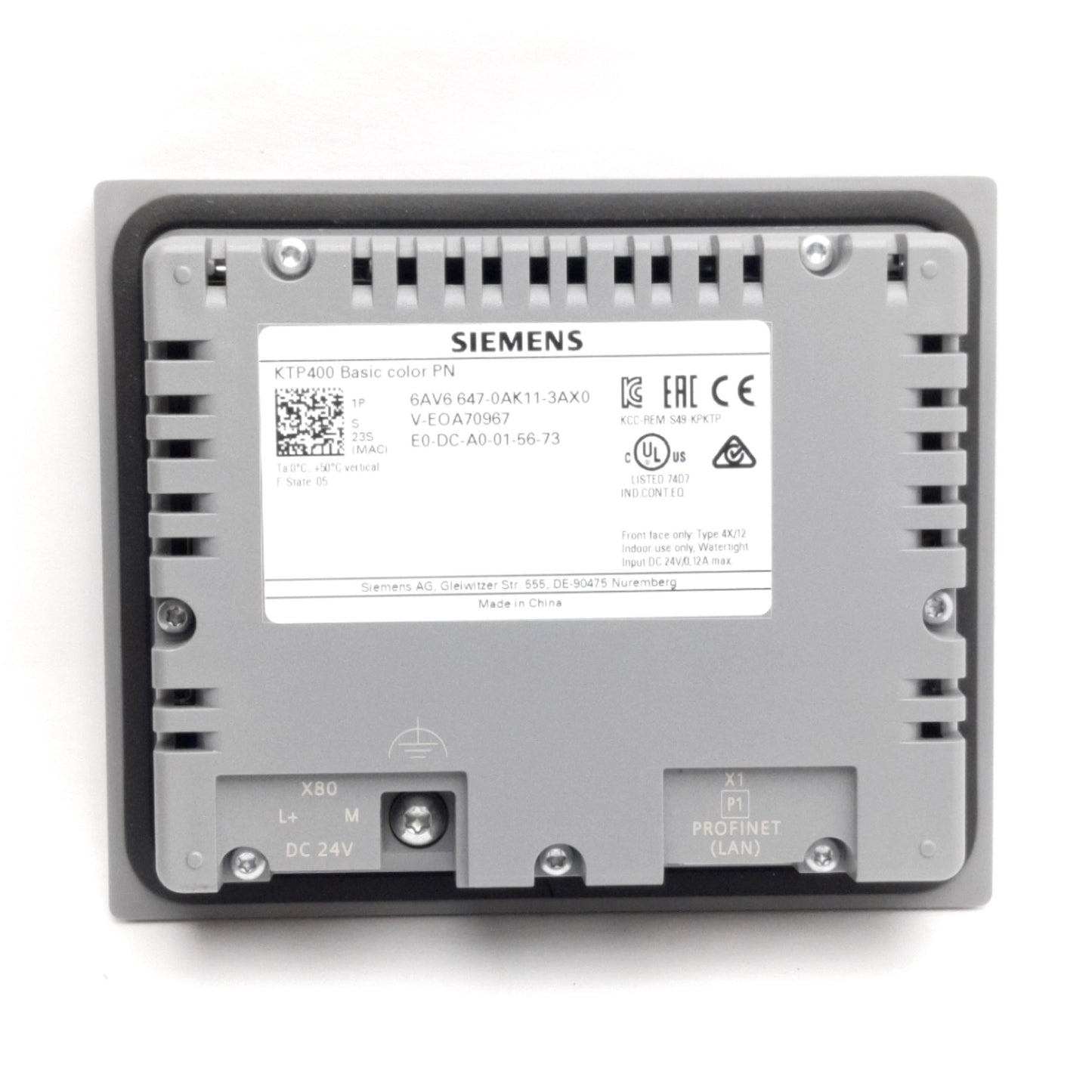 New Siemens 6AV6 647-0AK11-3AX0 Simatic Key/Touch HMI, 4inch TFT, Profinet Interface