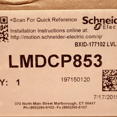 New Schneider Electric LMDCP853 Lexium MDrive Stepper Motor 1.8°/Step 48VDC NEMA 34
