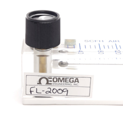 New – Open box Omega Engineering FL-2009 Acrylic Flow Meter 1/8in NPT, 20-200SCFH Air