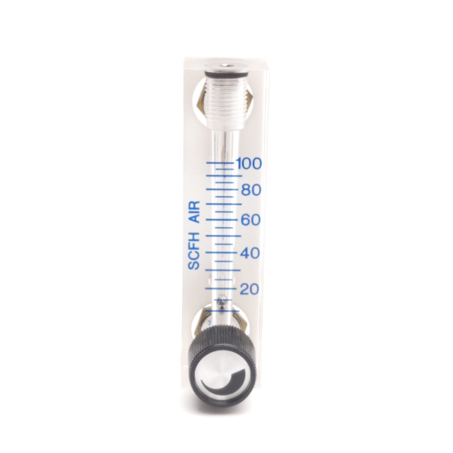 New – Open box Omega Engineering FL-2008 Acrylic Flow Meter 1/8in NPT, 20-100SCFH Air