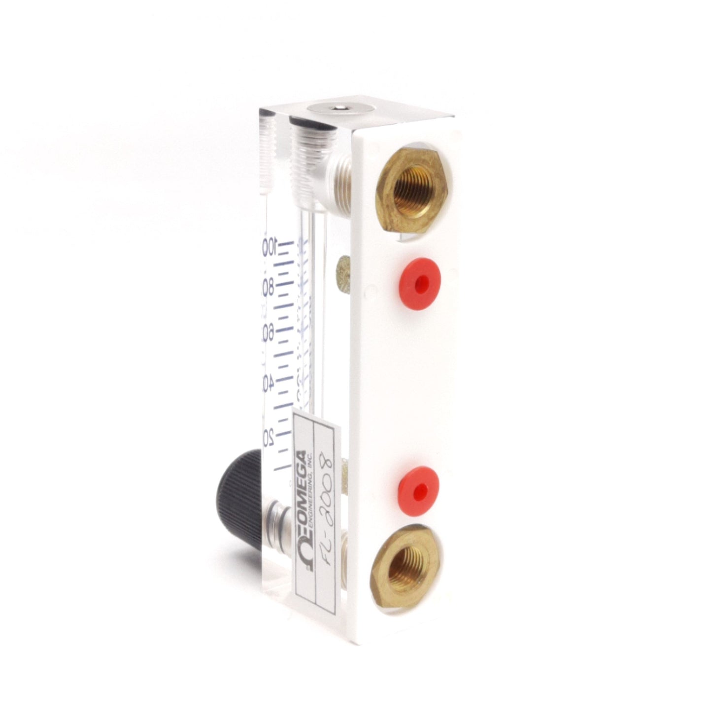 New – Open box Omega Engineering FL-2008 Acrylic Flow Meter 1/8in NPT, 20-100SCFH Air