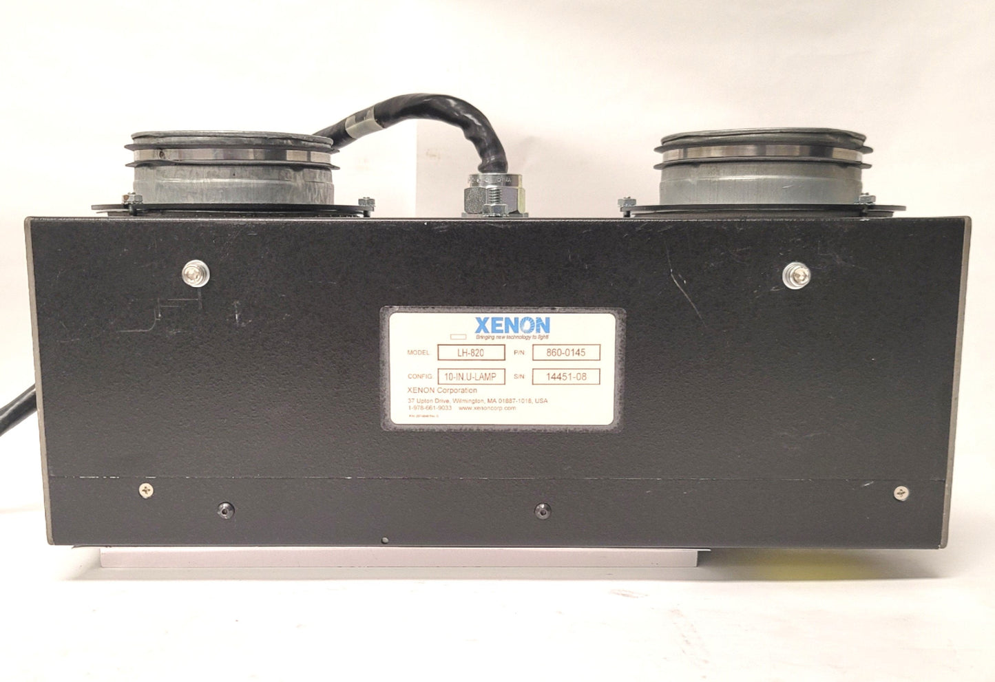 Used Xenon 860-0145 LH-820 Pulsed UV Curing Lamp Housing 10" x 3" 13-15 Joules/Pulse