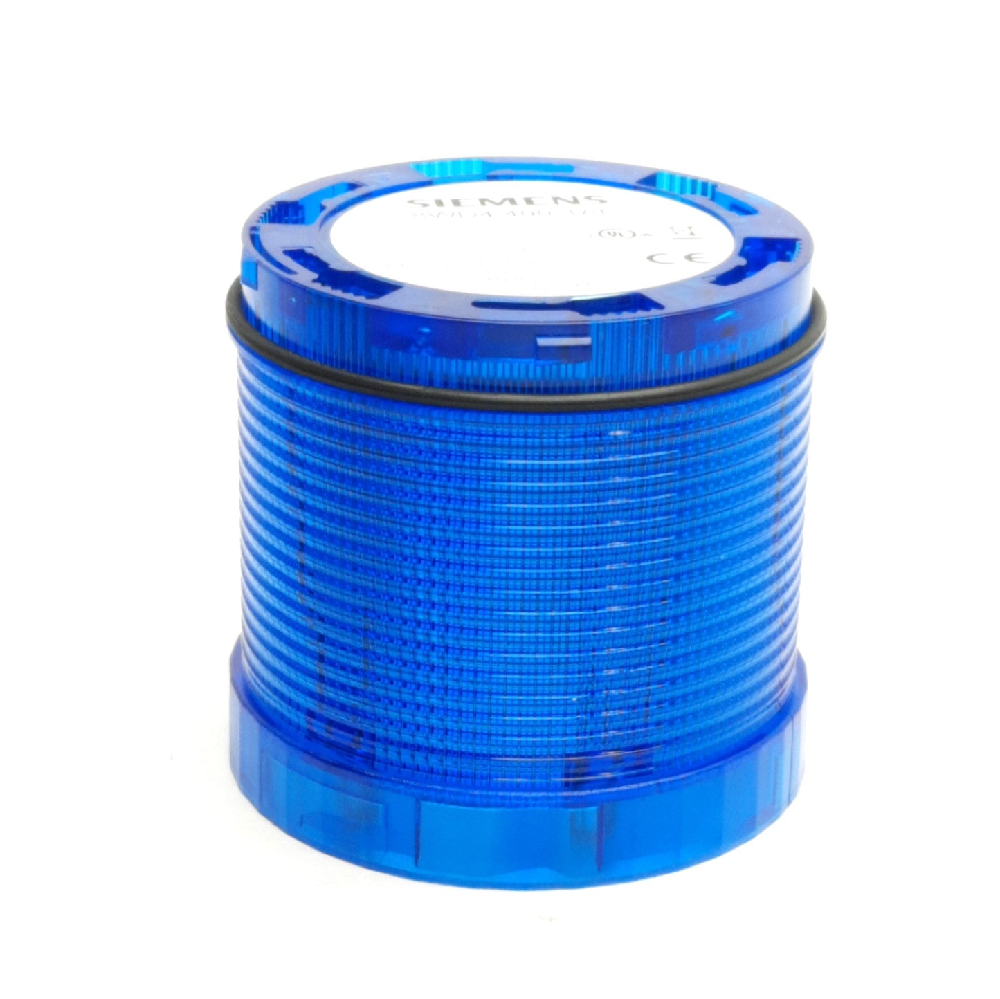 New – Open box Siemens 8WD4 400-1AF Stack Light W/ EM/12-24-B, Blue, ø70mm, 24V Bulb