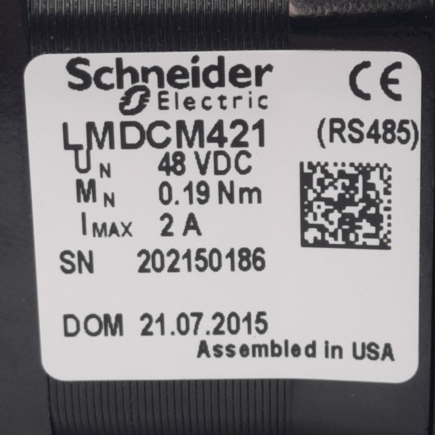 New Schneider Electric LMDCM421 Lexium MDrive Stepper Motor 48VDC 2A 0.19Nm NEMA 17