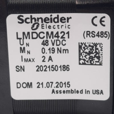 New Schneider Electric LMDCM421 Lexium MDrive Stepper Motor 48VDC 2A 0.19Nm NEMA 17