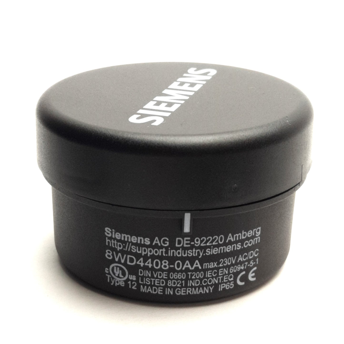 New – Open box Siemens 8WD4408-0AA Stack Light Tower Base, ø70mm, 230VAC/DC Max