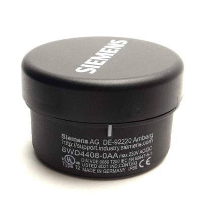 New – Open box Siemens 8WD4408-0AA Stack Light Tower Base, ø70mm, 230VAC/DC Max