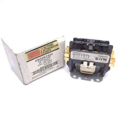 New Carrier HN52KC024 Contactor, 2-Pole, 30A, 24VAC Coil, For Carrier HVAC