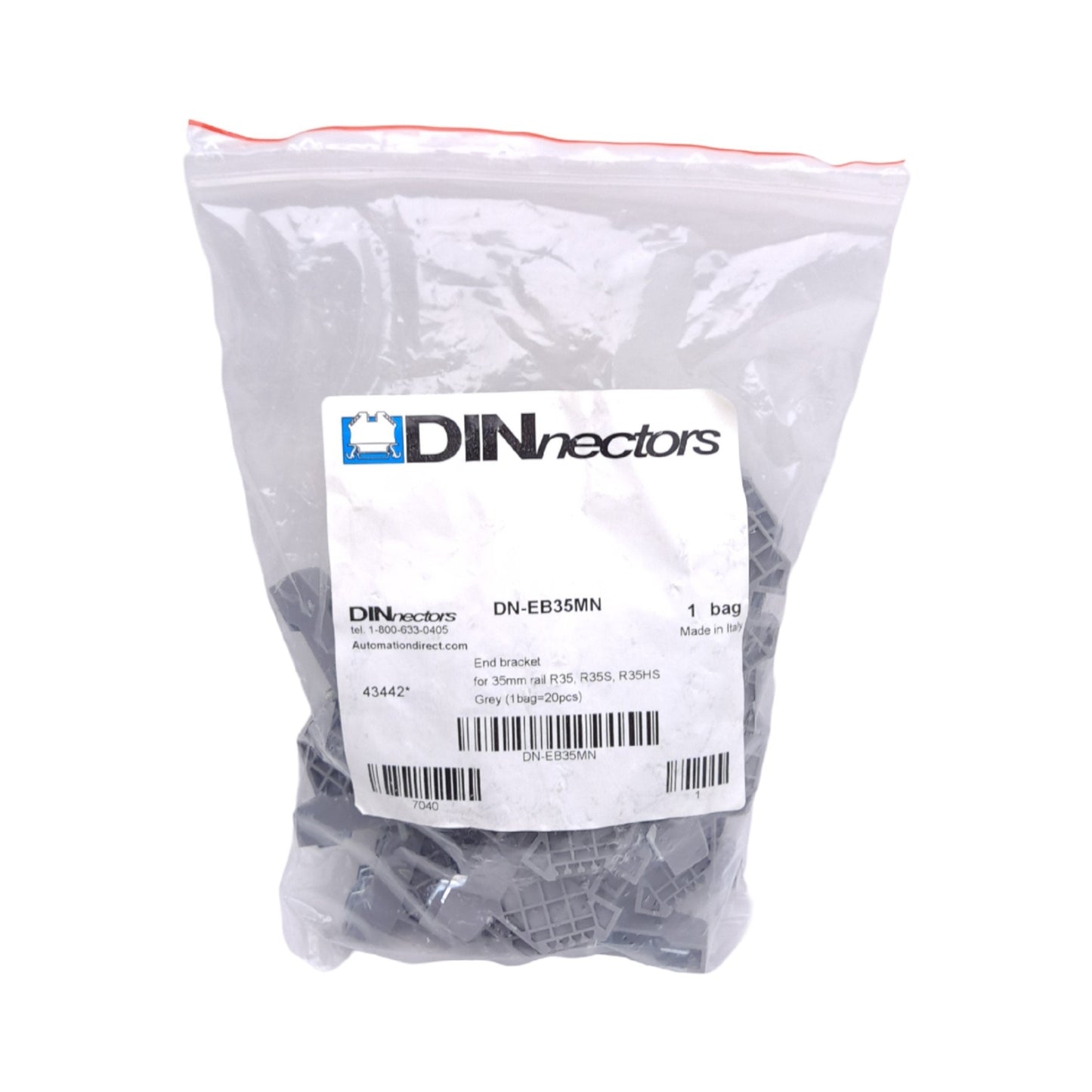 New Lot of 20 Automation Direct DN-EB35MN Terminal Block End Bracket, 9mm Width