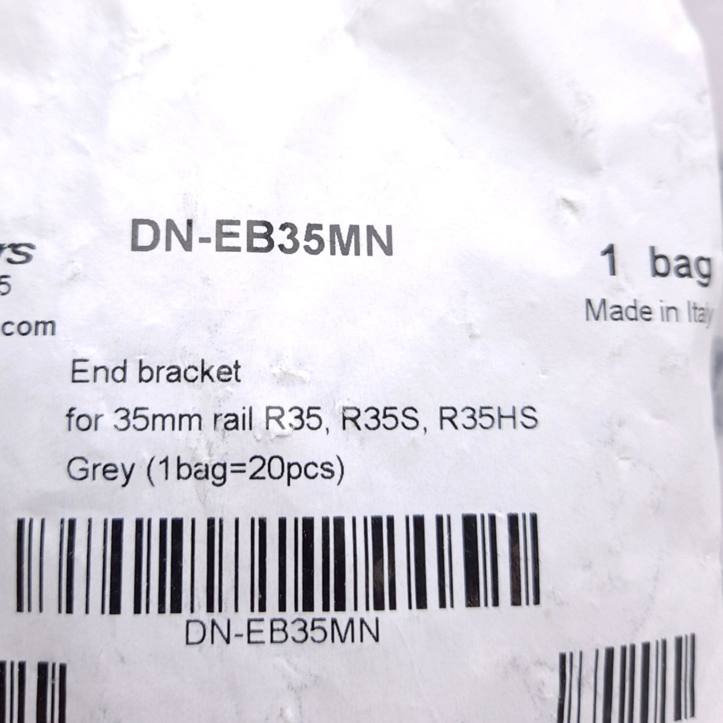 New Lot of 20 Automation Direct DN-EB35MN Terminal Block End Bracket, 9mm Width