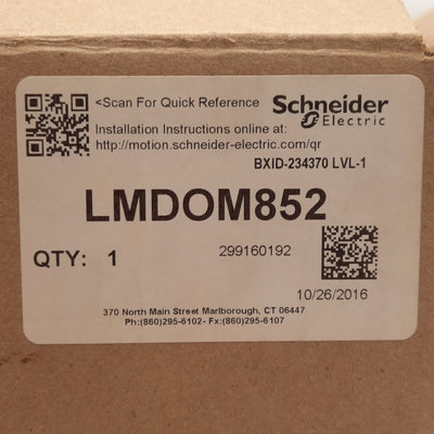 New Schneider LMDOM852 Lexium MDrive Stepper Motor, 2-Phase, 48VDC 4A, NEMA 34