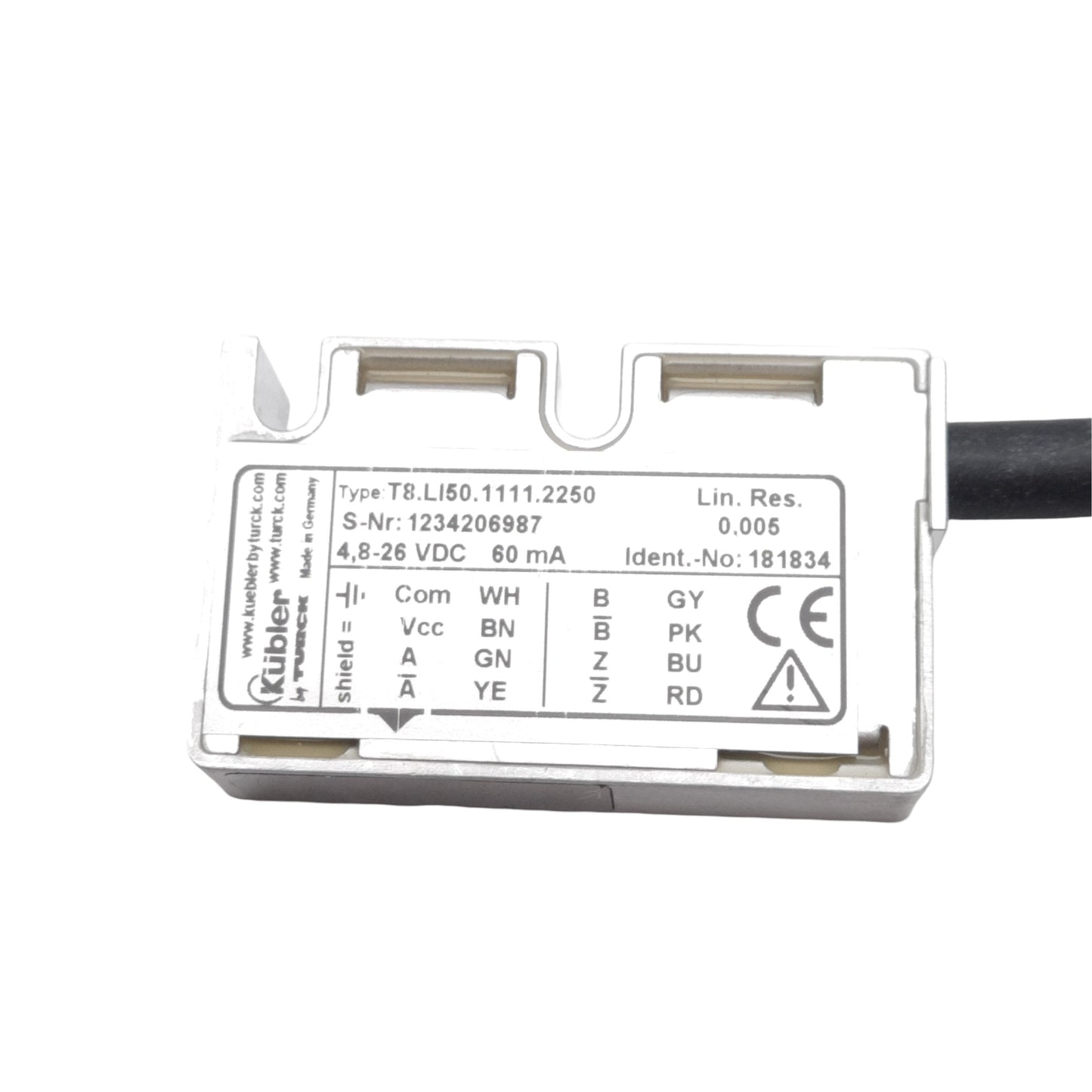 New Turck T8.LI50.1111.2250 Linear Magnet Encoder, 4.8-26VDC, 5µm Resolution, 2m