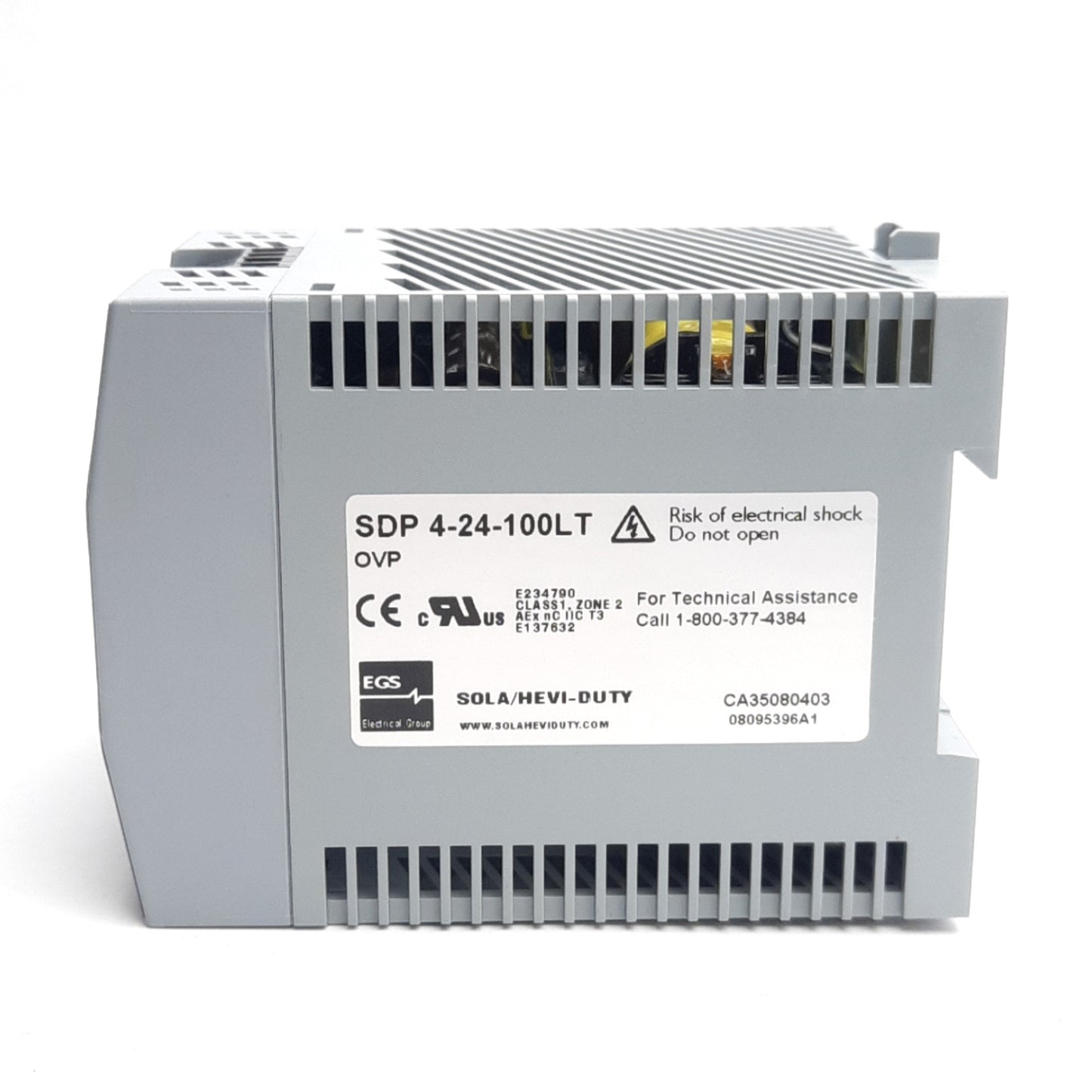 Used Sola HD SDP4-24-100LT AC/DC Power Supply, 115/230VAC Input, 24VDC 3.8A Output