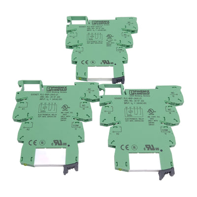 New – Open box Lot of 3 Phoenix Contact PLC-RSP-24UC/21 2966485 Relay Module, 24VAC/DC Coil