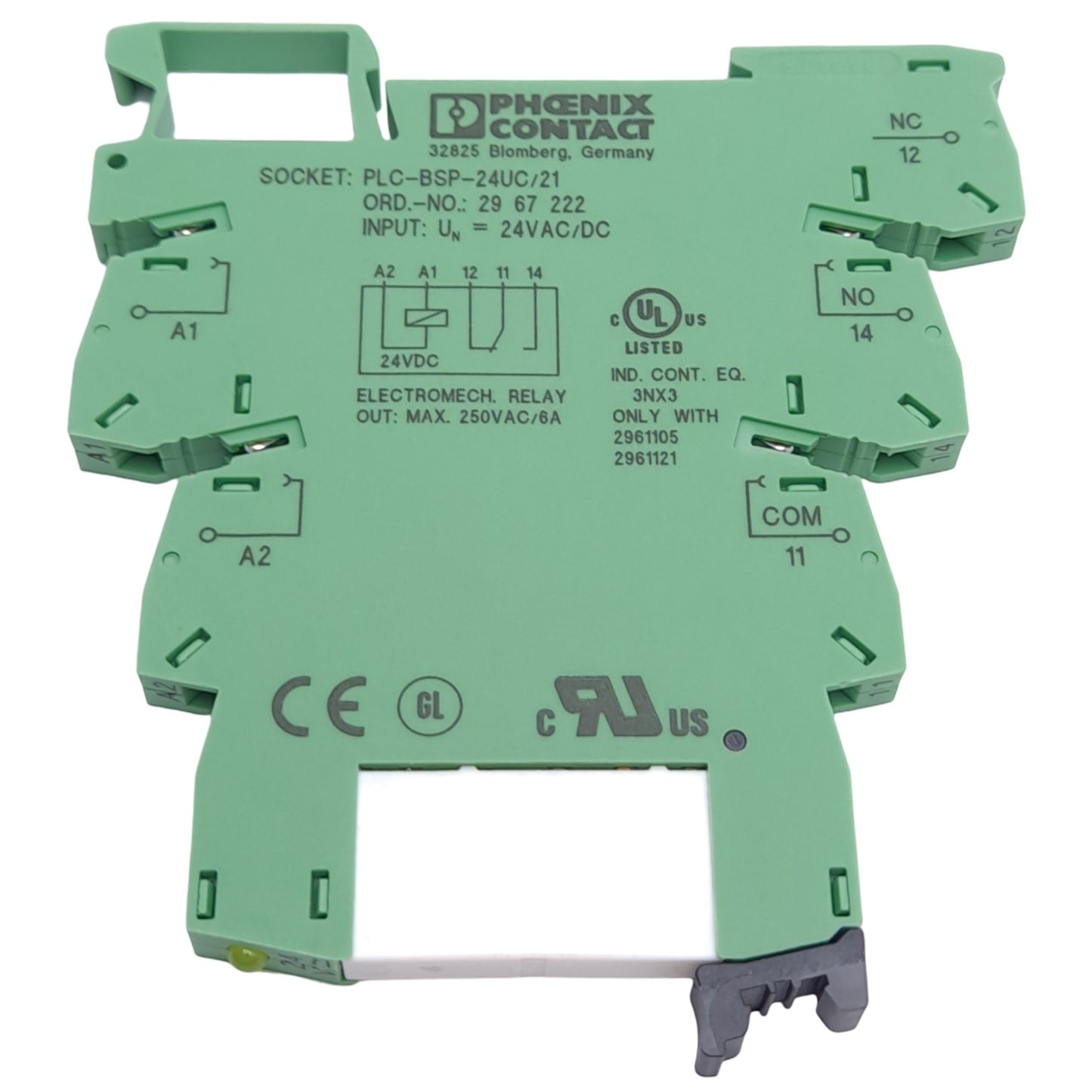 New – Open box Lot of 3 Phoenix Contact PLC-RSP-24UC/21 2966485 Relay Module, 24VAC/DC Coil