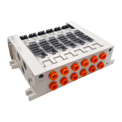 New SMC VV5Q41-06N11TFD0 VQ4000 Pneumatic Manifold, 6-Station, ø3/8in One-Touch