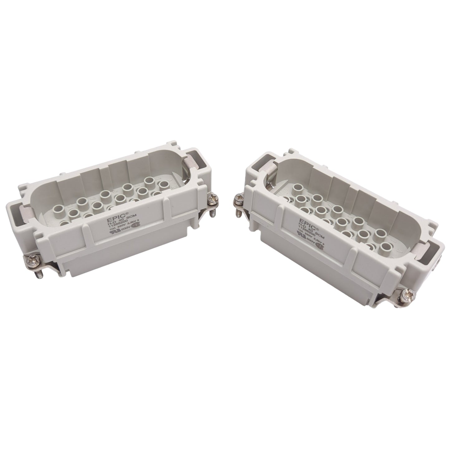 New – Open box Lot of 2 Lapp 11265200 Connector Insert, Male, 40-Contact, Crimp Termination