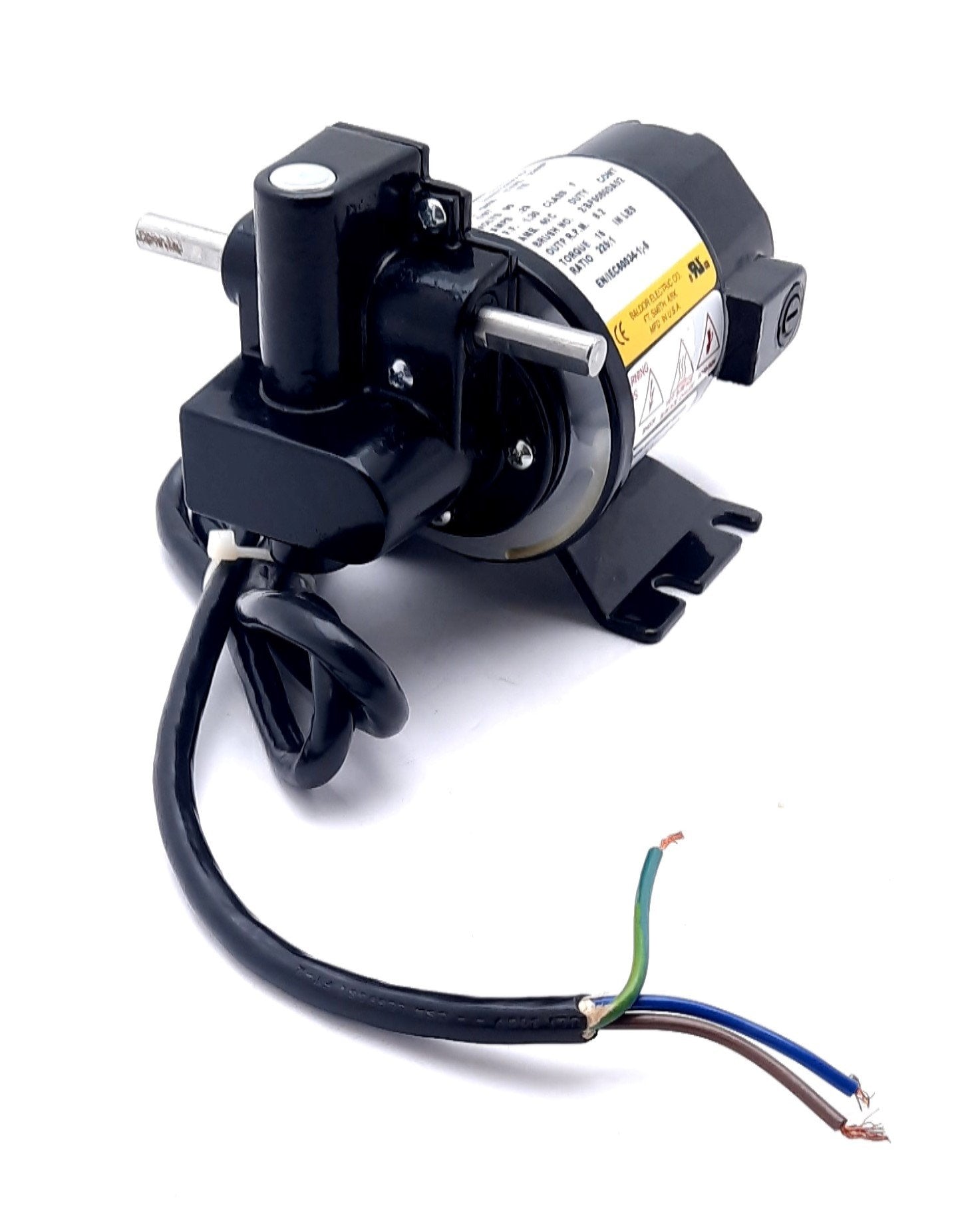 New Baldor GP231005 Right Angle Gear Motor 225:1, 90V, 0.29A, 1/97Hp, 8rpm, 15lb-in