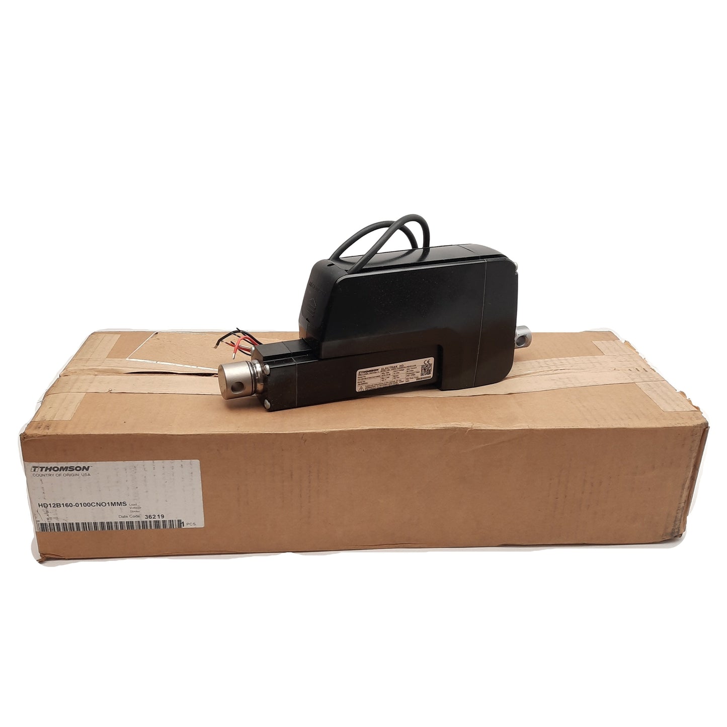 New Thomson HD12B160-0100CNO1MMS Linear Actuator 12VDC, 20A, 100mm, 16kN