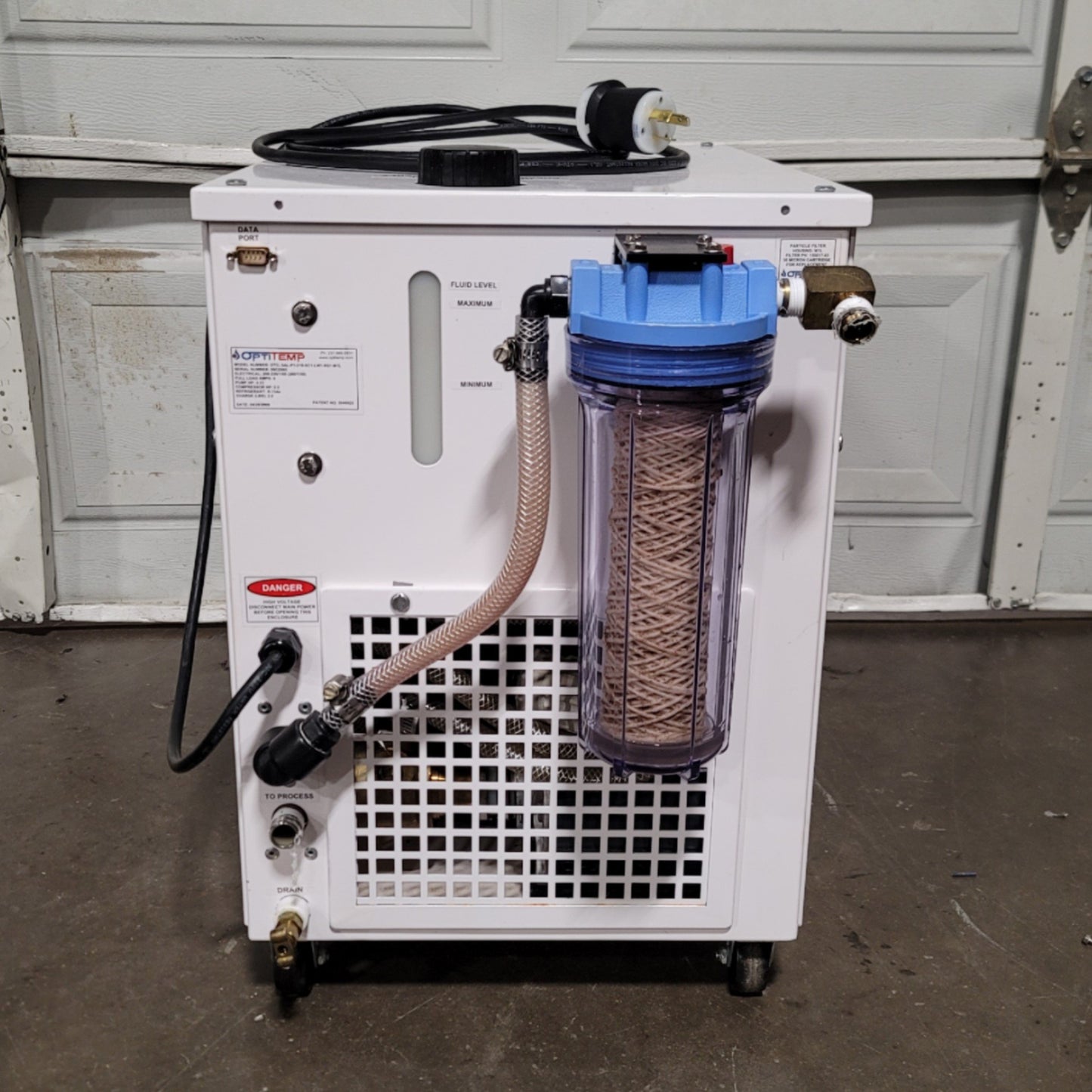 Used Optitemp OTC-.5AL-P1-216-SC1-LW1-RS1-M1L Chiller 1.3kW, 2.3GPM, 208-230VAC 1-Ph