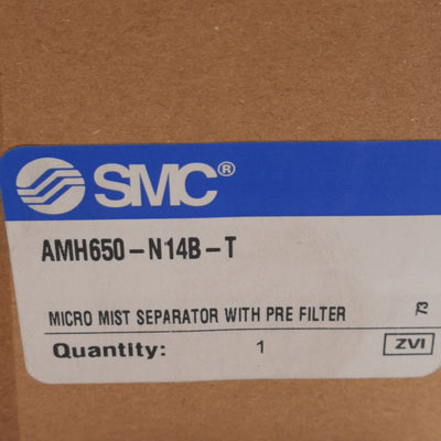 New SMC AMH650-N14B-T Micro Mist Separator With Pre Filter 6000L/min 1-1/2in NPT