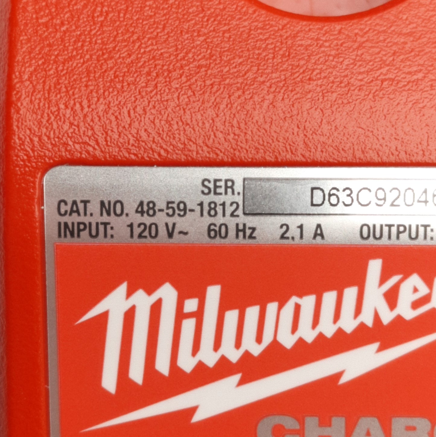 Used Milwaukee 48-59-1812 M12/M18 Battery Charger, 120VAC Supply, 2-Port, 12V/18V