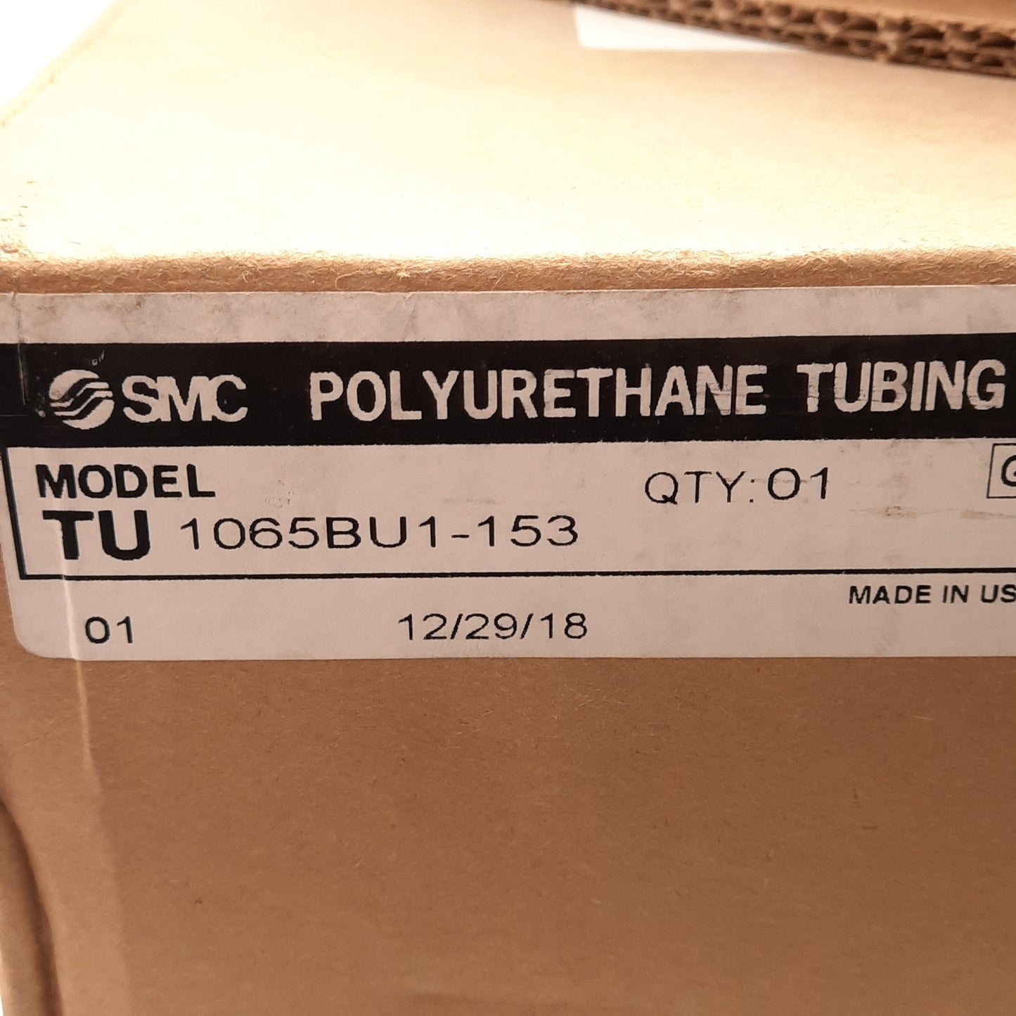 New SMC TU1065BU1-153 Blue Polyurethane Tubing, 0.8MPa, ø10mm OD, ø6.5mm ID, 500ft