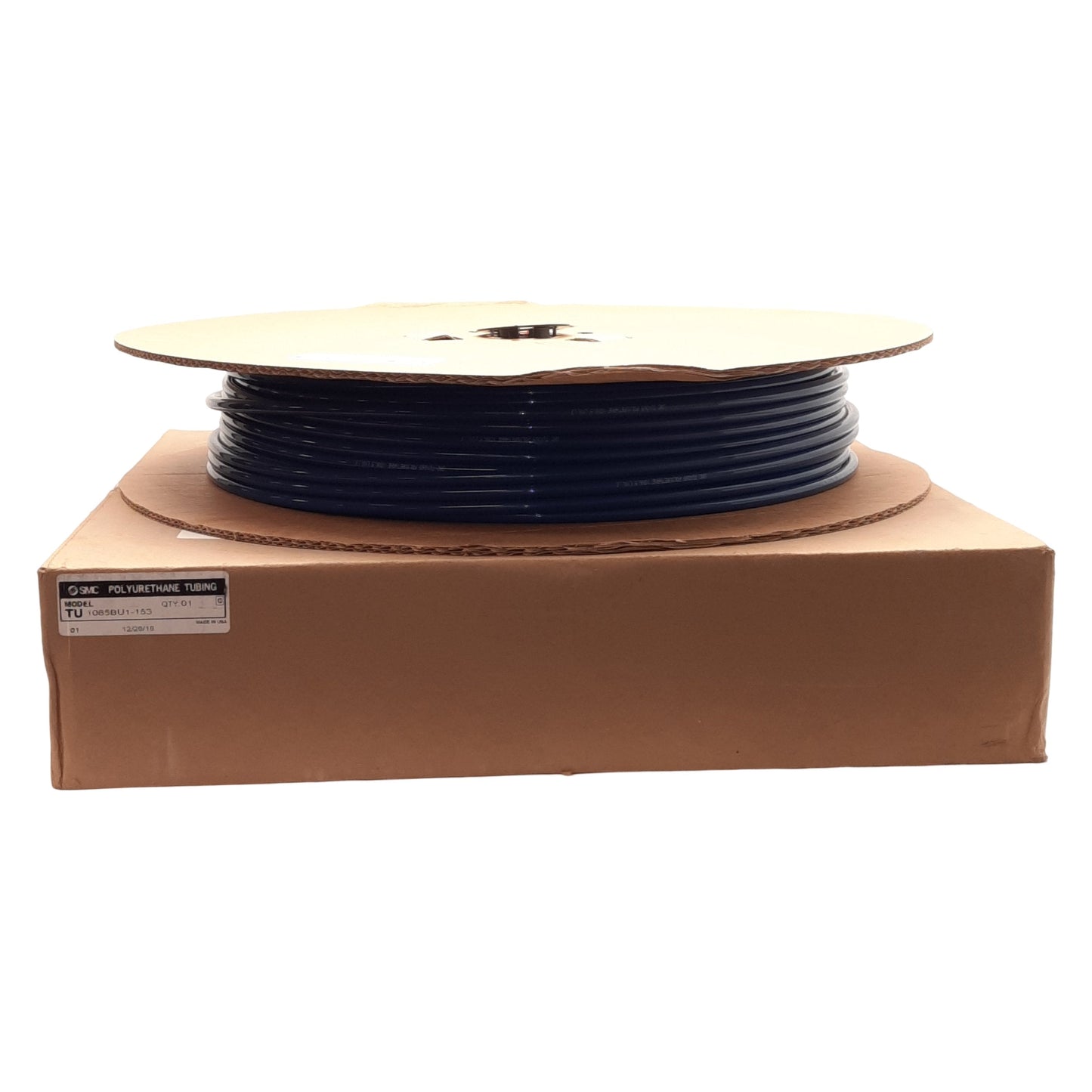 New SMC TU1065BU1-153 Blue Polyurethane Tubing, 0.8MPa, ø10mm OD, ø6.5mm ID, 500ft